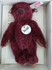 Steiff Club Annual Gift 2012 Burgundy Alpaca Teddy Bear 10cm EAN 421228 Box COA picture