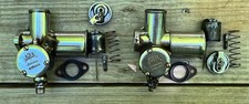 twin amal carburetors from a 1957 bsa a 10 pre unit  650 engine AS IS needs reb picture