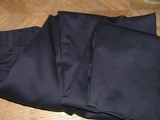 NEW WOT ZANELLA DRESS PANTS SIZE 42 X 37 MADE IN ITALY 100% WOOL BLUE SOLID #285 picture
