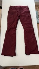 Burton Women's S Burgundy Snowboard Ski Pants Living Lining Cargo picture