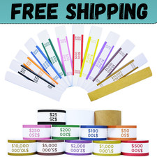 600Pcs Money Bands for Cash - Self-Adhesive Money Wrappers for Bills, Currency S picture