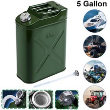 5 Gallon Large Capacity 20L Gas Gasoline Can Fuel Backup Metal Steel Tank picture
