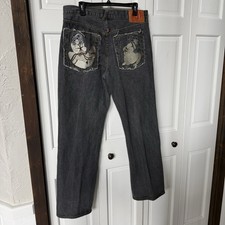 RMC Red Monkey Company Martin Ksohoh Lot 1001 Jeans Men 38 X 32 Embroidered Y2K picture