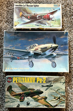 1/72 Scale Russian WWII Fighter/Attack Aircraft 3x LOT MODEL KITS Unbuilt in Box picture