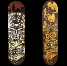 RARE Real Max Schaaf Double Sided Skateboard Deck NOS NEW picture