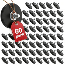 60 Pack Rubber Coated Magnets 1.69 Inch Rock Light Mounting Magnets with M6 Thre picture