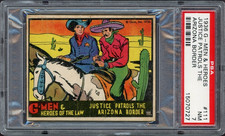1936 Gum G-Men & Heroes of the Law #111 Justice Patrols Arizona Border PSA 7 NM picture