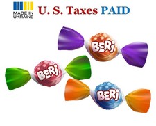 Roshen Beri Fruity Caramel Candy Mix Chewy Filled Sweets Cherry Berry Punch picture
