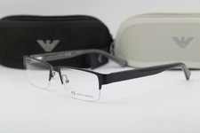 NEW ARMANI EXCHANGE AX 1015 6070 GUNMETAL BLACK AUTHENTIC EYEGLASSES 52-17 picture
