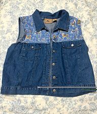 Vintage Don't Mess With Texas Women's Western Denim Vest picture