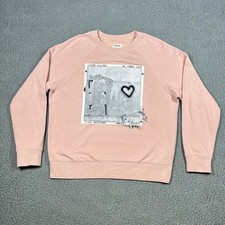 Zadig & Voltaire Sweatshirt Womens S Upper Photoprint Heart Pink Pullover picture