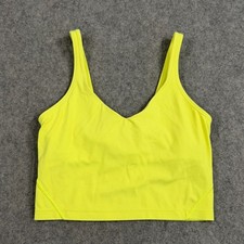 Lululemon Athletica Electric Lemon Yellow Align Cropped Tank Top Women's Size 6 picture
