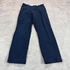 Polo Ralph Lauren Preston Pant Mens 30x30 Navy Blue Cotton Chino Straight Leg picture