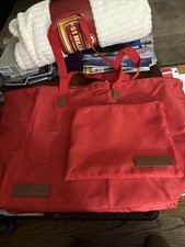 CARNIVAL Cruise Line Premier Tote Bag with Carry Case Red Canvas New Ships Fast picture