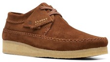 Clarks Originals Mens Weaver Oxfords Lace Up Shoes Cola Suede Brown 26165082 picture