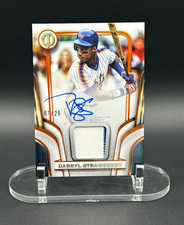 2026 Topps Tribute Darryl Strawberry Autograph Relic /25 On-Card Auto Pinstripe picture