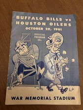Vintage 1961 AFL Football Program Buffalo Bills Vs Houston Oilers Oct. 29 NFL picture