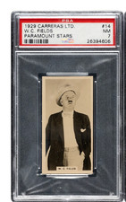 1929 Carreras Paramount Stars #14 W.C. Fields PSA 7 NM Film Tobacco Card picture