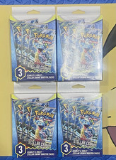 4x Pokémon Scarlet & Violet Stellar Crown 3 Booster Packs Hanger Box New Sealed picture
