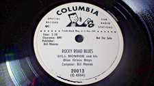 RARE PROMO BILL MONROE 78 rpm COLUMBIA 20013 Rocky Road Blues Kentucky Waltz picture