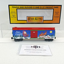 MTH RailKing 30-71154 Merry Christmas Santa 2023 Holiday Boxcar New O O-27 #2023 picture