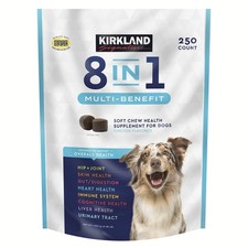 NEW KIRKLAND SIGNATURE 8 IN 1 MULTI BENEFIT SOFT CHEWS FOR DOGS, 250 COUNT picture
