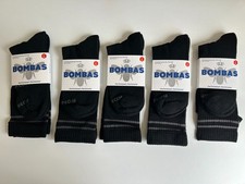 Lot of 5 Bombas Men's Crew Socks Cushioned Honeycomb Black Size Large picture