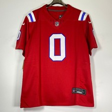 Christian Gonzalez #0 Red Adult Men's Embroidered Jersey (Sizes S-4XL) picture