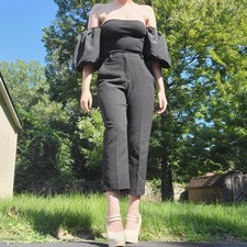 ❝ Express editor straight ankle super high rise black slacks 🖤. ❞ picture