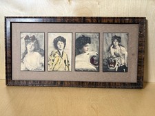 1902 Evelyn Nesbit Antique Postcards Lot 4 Eickemeyer Campbell Tiger Head Framed picture