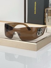 Balenciaga BB0359S Eyewear One‑Piece Shield Style Brown Tint Lens 99‑01‑115 picture