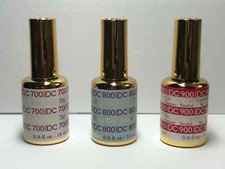 DC DND GEL Top Coat & Base Coat Set 3 pcs 700, 800, 900 NEW - gel nail polish picture