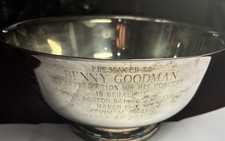 Benny Goodman Silver Presentation Bowl from Boston Mayor for 1977 Jazz Concert picture
