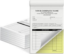 Custom Your Company/Business Name Carbonless NCR Books in 2-Part Duplicate picture