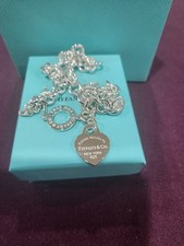 Silver Return To Tiffany & Co. New Version Toggle Heart Tag Necklace  16