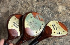 Vintage MacGregor Golden Bear Wood Set 1 3 5 Golf Clubs RH Really Nice Clean Set picture