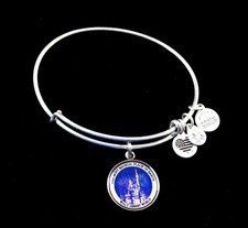 NEW Disney Alex &Ani Bracelet MOST MAGICAL PLACE EARTH Castle Fireworks Silver picture