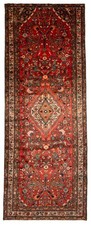 Vintage Hand-knotted Runner Rug 4'6