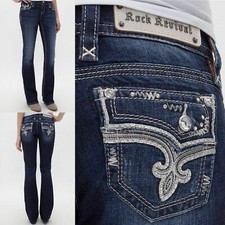 NWT Womens Rock Revival Betty Boot Jeans BS400 27 28 29 30 32 33 34 36 Reg Long picture