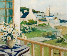 Raymond Wintz : Finistere Harnour from my Studio : Archival Quality Art Print picture