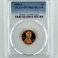1989 S Lincoln Memorial Cent PR 70 RD DCAM PCGS Top Grade picture