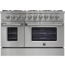 Brama 48 inch 6.7 Cu. Ft. Stainless Steel Dual-Fuel Slide-In Range picture