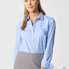 NWOT J. Crew Factory Jewel-collar Button-up Shirt in Lakeside Size M picture