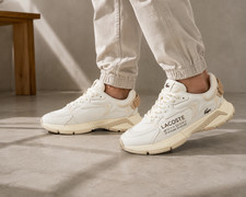 Lacoste L003 NEO 2025 Men's Sneakers Off White / Light Brown. USA Sizes 8 to 12 picture
