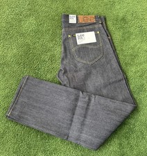 LEE 101 Z The Original Zip Fly Indigo Selvedge Jeans Size 31X32 Made In Italy picture