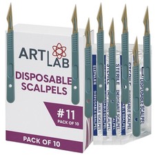 STERILE DISPOSABLE SCALPELS #11 - 10 PCS SINGLE USE-DENTAL,SURGICAL,DERMAPLANING picture