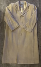 Mint Vintage Jacobson’s 100% Cashmere Long Overcoat Jacket Cream Camel M 8-10 picture