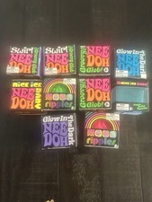 10 Piece Needoh Mini Lot Swirl, Groovy Glob, Ripples, Cube, Nice And Glow Teeny picture
