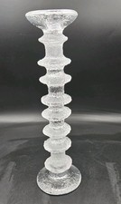 Signed Iittala Festivo 8-Ring Glass Candlestick 12