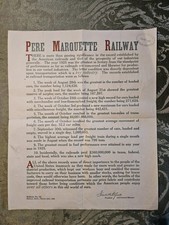 1926 PERE MARQUETTE Railway POSTER 1925 Hauling Statistics picture